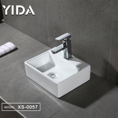 China Bathroom Basin 380*380mm Small Size Wash Sinks For Public Bathroom Room Wash Basin Retail Wholesale for sale