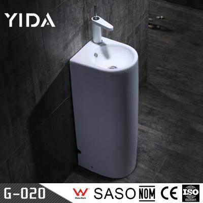 China Free Ware Sanitary Small Size Pedestal ODM Ceramic Wash Basin Designs In Living Room For Korea for sale