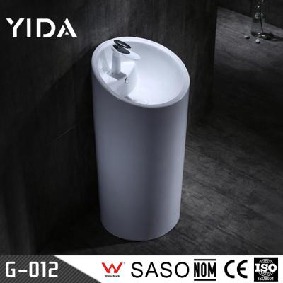 China Odm Free Italian Garden Oval Pedestal Wash Basin , Outdoor Ceramic Wash Hand Basin Sinks for sale