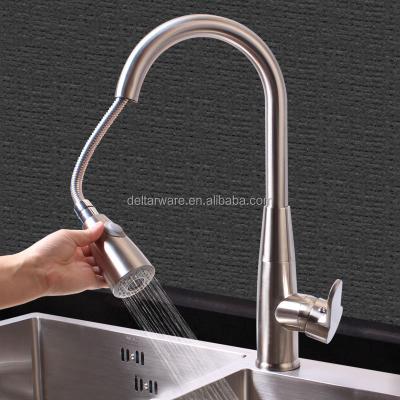 China Guangdong Contemporary Good Quality Pull Out Single Handle Kitchen Faucet for sale