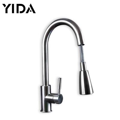 China Stainless Steel Electric Faucet Kitchen Faucets North America UPC Ceramic Cartridge Brushed Color Faucet High Quality for sale