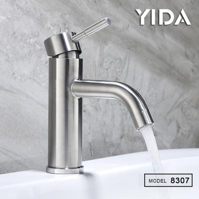 China 304 Stainless Steel Water Faucet Electric Economical Bathroom Faucets Mixer Hotel Long Basin Used for sale