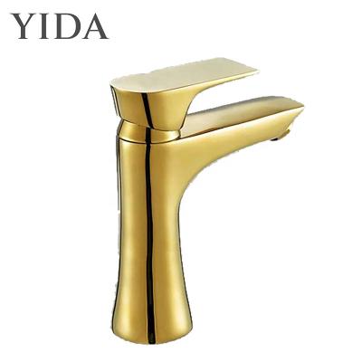 China Contemporary bathroom fittings gold color basin faucet, gold faucet, kinds of faucets for sale