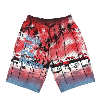 China Anti-Wrinkle Men's Quick Dry Printed Short Swim Trunks With Mesh Lining Board Swimwear Bathing Suits Shorts Woven Men's Casual Swimming Top for sale