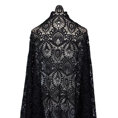 China Exquisite Stereo Anti Pill Cavity Lace Fabric Water Soluble Milk Silk Clothing Lace Fabric for sale