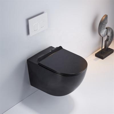 China Quiet Wall Mounted Toilet Compact Dual Flush Water Closet With Comfortable Seat Height for sale