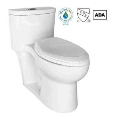 China CUPC One Piece Flush Toilet Skirted Fully Trapway Cistern 1 Piece Commode for sale