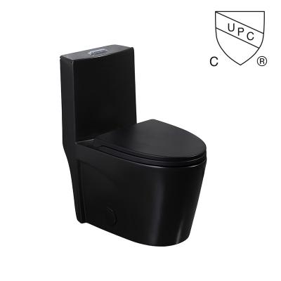 Cina Sciacquoni doppie Matte Black Csa Toilet With 10,5 dei bagni della valvola dello sciacquone del sifone ruvido nel nero in vendita