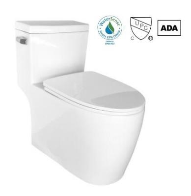 China Seamless CUPC Toilet Single Piece Flush Tank Siphonic Commode Flush System for sale