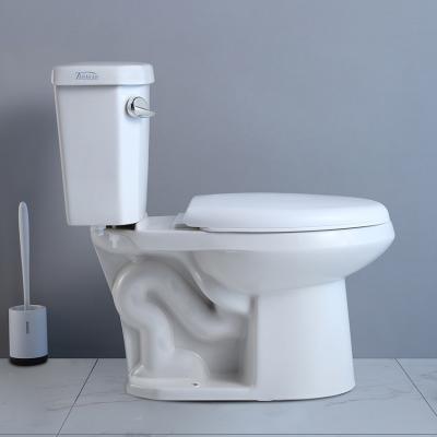 China Siphonic Two piece Toilet single flush Soft Closing Seat Ada Comfort Height for sale