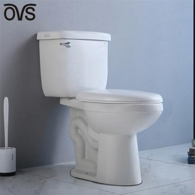 China Quiet Flush Ada Comfort Height Toilet Close Coupled 14 Rough In No Corners for sale