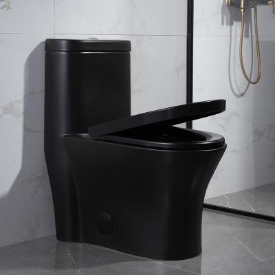 China Ada Dual Flush One Piece Toilet With Side Flush 0.8/1.28 Gpf Hotel Wc 765MM for sale