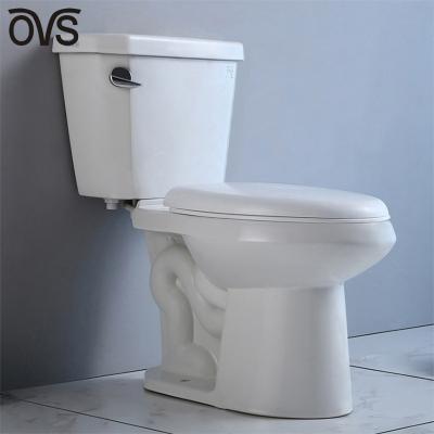 China Riem 300mm verlengde tweedelige gelijke Ceramische Opgeruimd Vlot van de toiletsifon Te koop