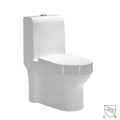 China Comfort Height CUPC Toilet One Piece Seat Full Skirted White Round Bowl for sale