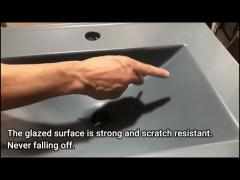 Washbasin A Matte Black Basin Scratch-Resistant Testing Video