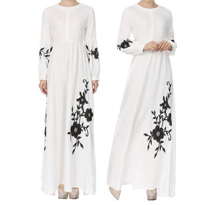 China Dubai Women Abaya Polyester Long Maxi Dress Muslim Chiffon Chiffon Long Sleeve Islamic Clothing for sale