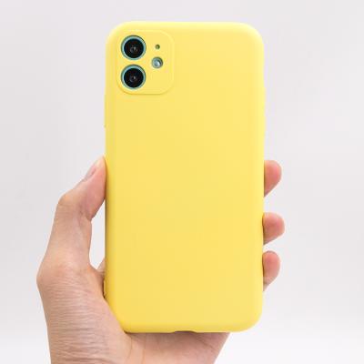 China 2021 Liquid Shockproof Liquid Color Silicone TPU Phone Case Hot Pure Soft Excellent Quality Shockproof For Iphone 11 pro xr 12 6 7 8 max for sale