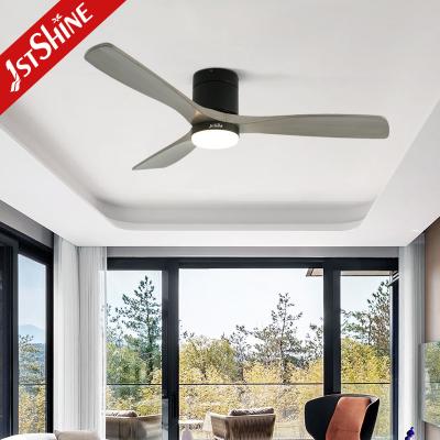 China Low Noise 35W Decorative Saving Space Flush Mount Ceiling Fan With LED Light for sale