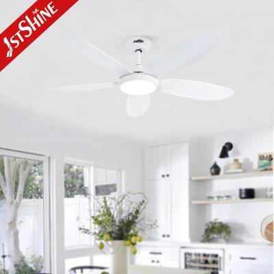 China DC Motor 5 ABS Blades Ceiling Fan , White 3 Color Led Light Decorative Ceiling Fan for sale