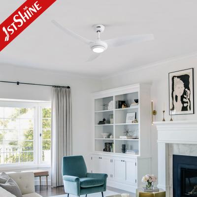 China White Modern ABS Quiet Ceiling Fan , DC LED Ceiling Fan With Remote Control for sale