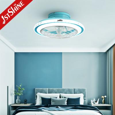 China Blue Modern 220V LED Ceiling Fan With Dimming LED Light And Remote Control for sale