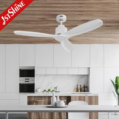 China Dekorative Dc Motor Odm Fernbedienung Led Deckenventilator Weiß Moderne 3 Massivklinge zu verkaufen