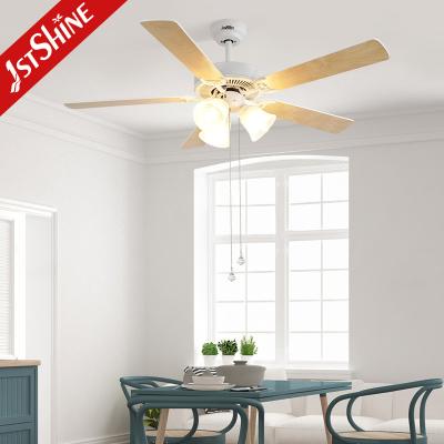 China Traditional 35W Decorative Ceiling Fan With Pull Chain 5 Mdf Blades For Living Room for sale