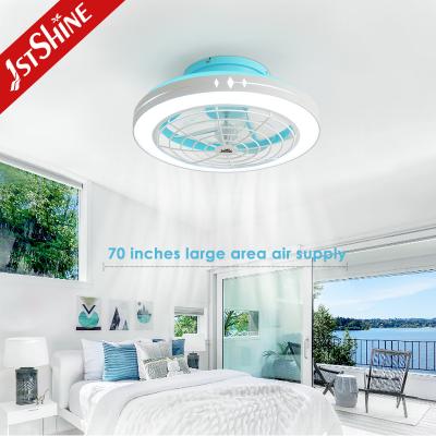 China Montador de refrigeración Ventilador de techo moderno sin cuchillas 3 color luz LED Motor silencioso DC en venta