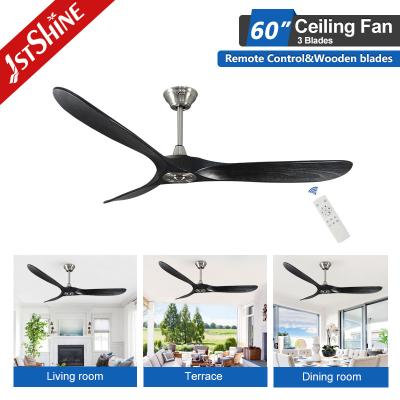 China Modern Black Remote LED Ceiling Fan 230V Commercial For Living Room CE for sale