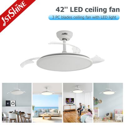 China Ultra-Thin Smart LED Ceiling Fan Light 3 Color Led Light White Modern for sale