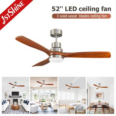 China Restaurant 220 Volt Decorative Ceiling Fan With Led Light Remote for sale