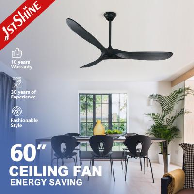 China CE ROHS 3 Blade Solid Wood Ceiling Fan Without Light 60 Inch for sale