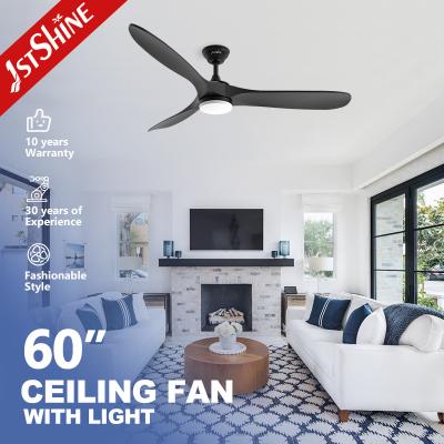 China Black Ceiling Fan 3 Blade Solid Wood Blade High Speed Low Noise Dc Motor for sale