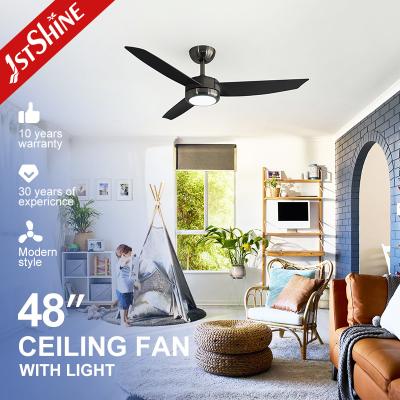 China Black Dimmable LED Ceiling Fan For Home 48