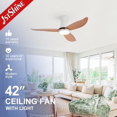 China 6 Speed Remote Control Flush Mount LED Ceiling Fan With Light Quiet DC Motor for sale