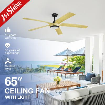 China Larger 3 Color LED Light 5 Blade Ceiling Fan Plastic Blade for sale