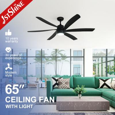 Cina Larger 6 Abs Blades Modern Ceiling Fan Led Light Black High Air Volume 65 pollici in vendita