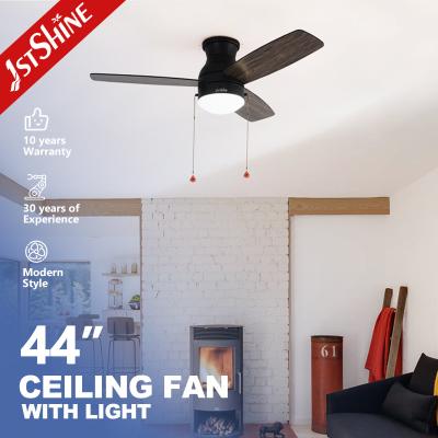 China Home 44 Inch Ceiling Fan with Light and Pull Chain Switch 45W AC Motor for sale