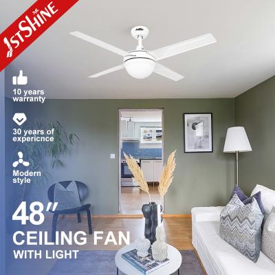 China 230V 50HZ OEM 4 lâminas de ferro Dimmable Remote LED Ventilador de teto Luz à venda