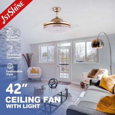 Chine Fan de plafond pliable d'abat-jour acrylique invisible avec la lumière de Dimmable à vendre