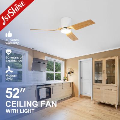 China Dimming Led Light Plastic Ceiling Fan Wood Blade Dc Motor for sale