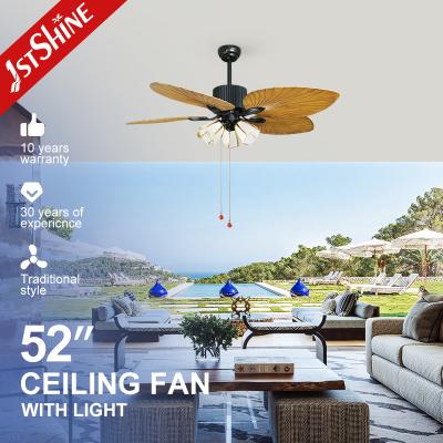 China Silent Motor Remote Control Classic Ceiling Fans With Light Five Blades for sale