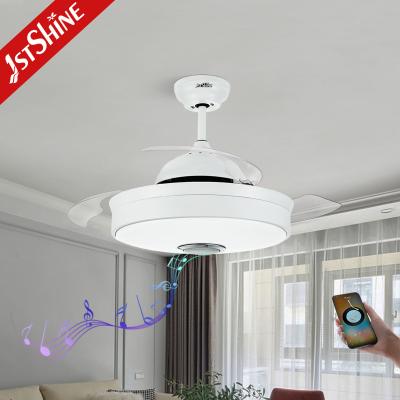 China WiFi Control 3 Speeds 65W retractable fan light With Hidden Blade for sale