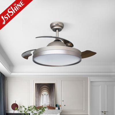 China Moderne Deckenlüfter-Licht Dimmable-ABS Blätter 65W LED einziehbare zu verkaufen