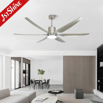 China 6 ABS Blades Silent DC Motor Remote App Control  LED Ceiling Fan With Light for sale