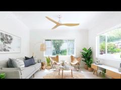 52“ Modern DC Ceiling Fan with ABS Wood-Look Blades