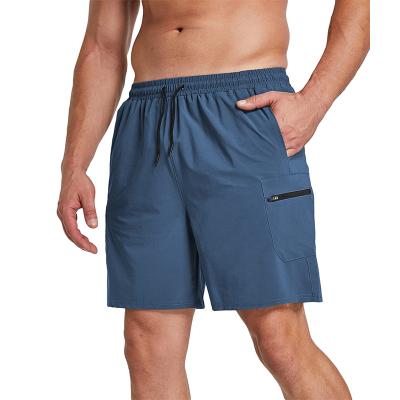 China Hot-selling Anti-Wrinkle Men's Shorts Running Elastic Waist Quick-Dry Color Men Shorts With Comfortable Pockets for sale