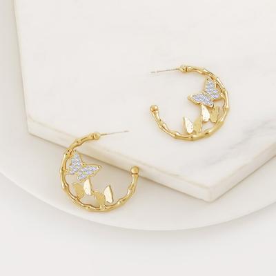 China CLASSIC wholesale designer inspired cc korean jwellary bridal butterfly earrings wedding earring for sale