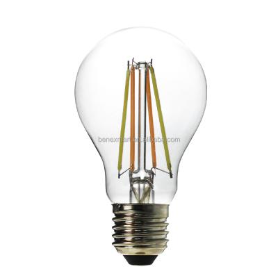 China Benexmart A60 E27 Zigbee Filament LED Amber Smart Bulb Dimmable Desktop CCT Required Compatible with Alexa Google Home Echo Assistant for sale