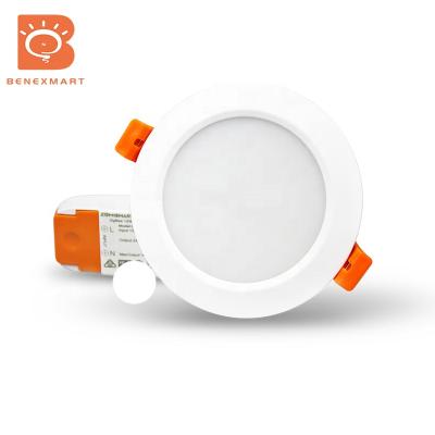 China Dimable Led Downlight Benexmart ZigBee 3.0 Downlight Kit Smart RGBW 3.5 Inch 12W Led Recessed Ceiling Light Work With Smartthings Echo Smart Lighting for sale